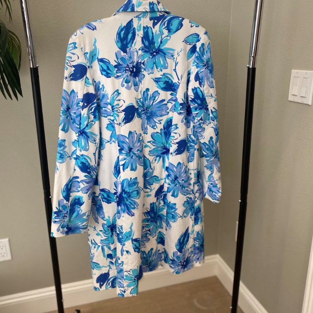 Blue Flowered Spring Short Coat - Picture 2 of 4